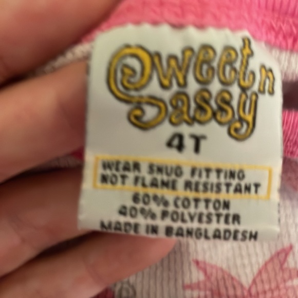 Girls sweet n sassy size 4t pin and white bows in excellent condition - Picture 3 of 4